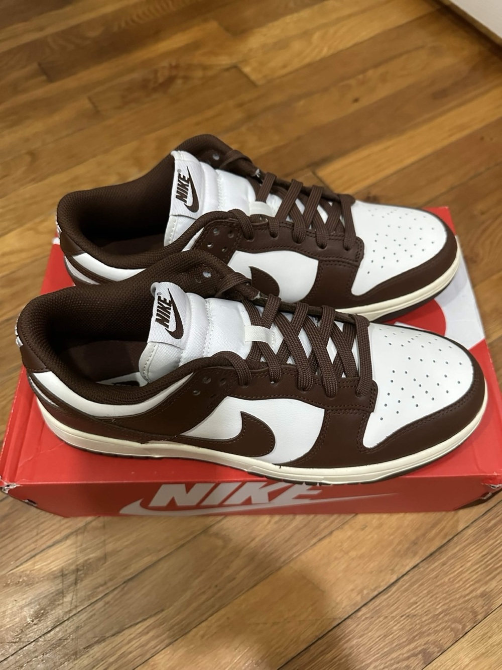 *Slightly Used* Nike Dunk Low Women White Brown (DD1503-124) Size 11W
